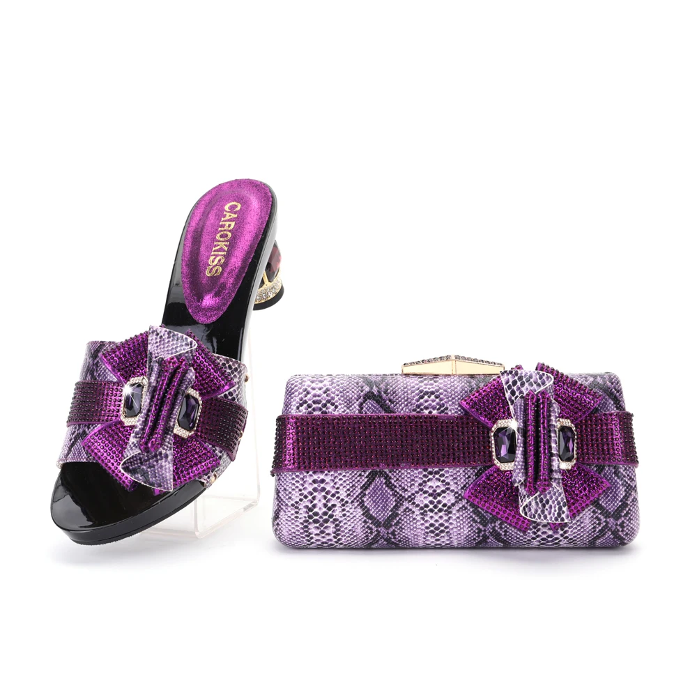 

2025 New Fashion Designs Italian Black And White Colorblock Snake Pattern Sandals Matching Bag Wedding High Heels And Clutch