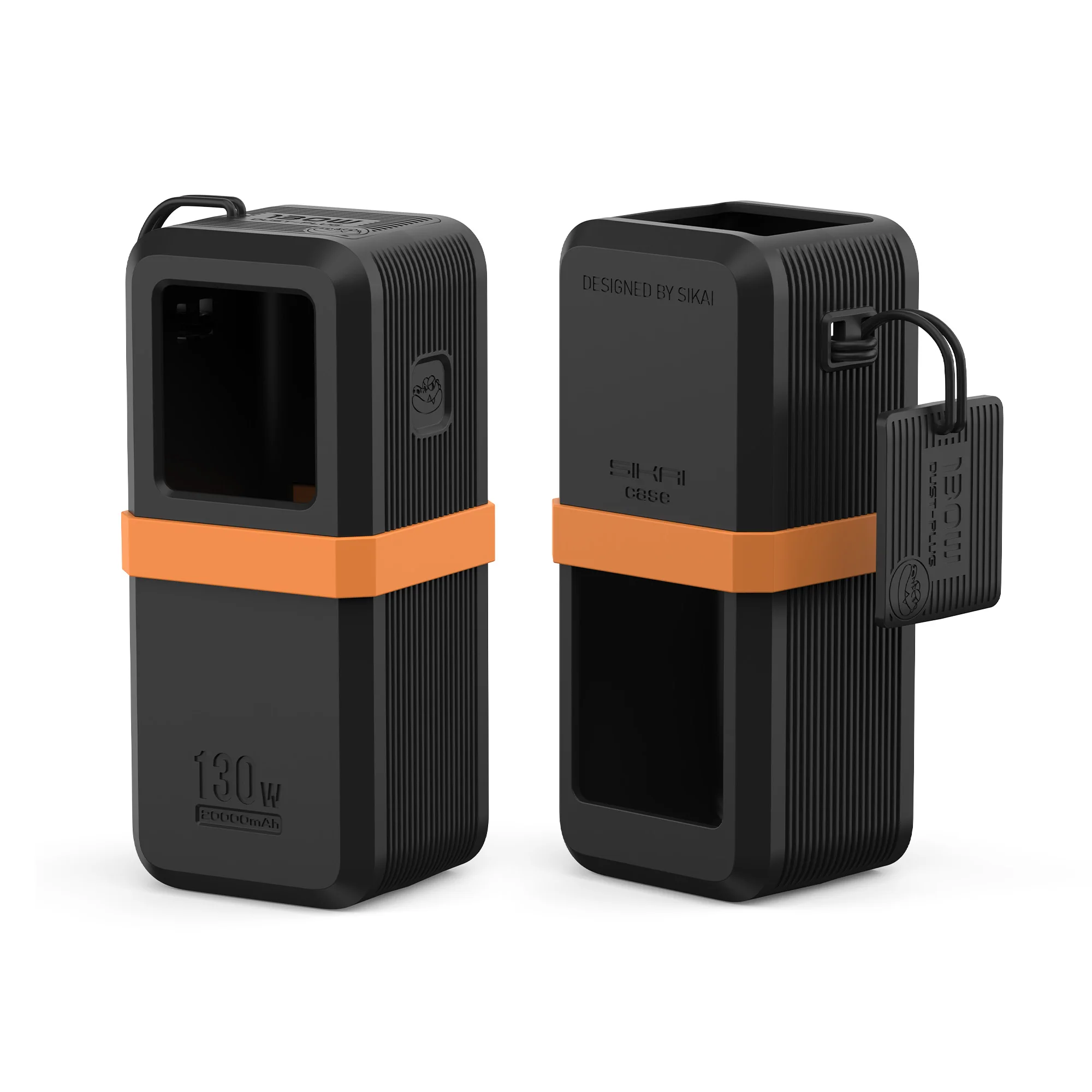 Custodia per power bank, custodia protettiva in silicone per Ugreen 165 W 20000 mAh, cavo integrato, custodia antiscivolo per protezione contro le cadute (nero Custodia per power bank, custodia protettiva in silicone per Ugreen 165 W 20000 mAh, cavo integrato, custodia antiscivolo per protezione contro le cadute (nero