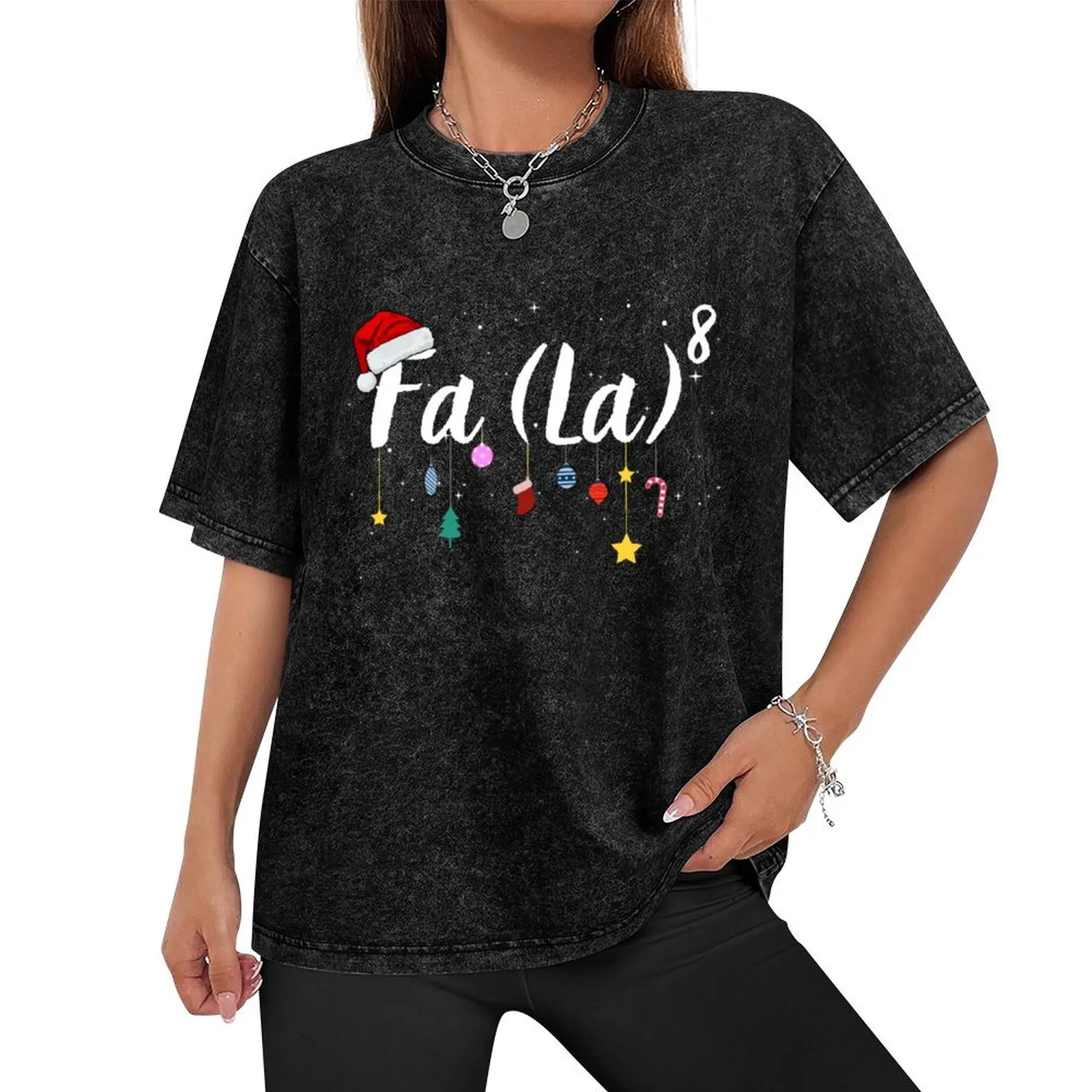 FA (LA)8 Christmas Santa Fa La Math Shirt T-Shirt Man t-shirt topping affliction shirts mens plain t shirts