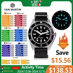 San Martin SN0123 V2 Limited Edition Dive Watch NH35 Automatic Mechanical  Stainless Steel Sapphire Waterproof Luminous Watches