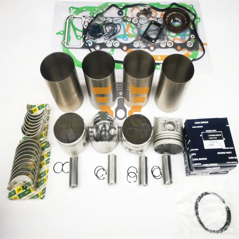 For MITSUBISHI 4M40 4M40T overhaul kit gasket piston liner+ valve guide PAJERO