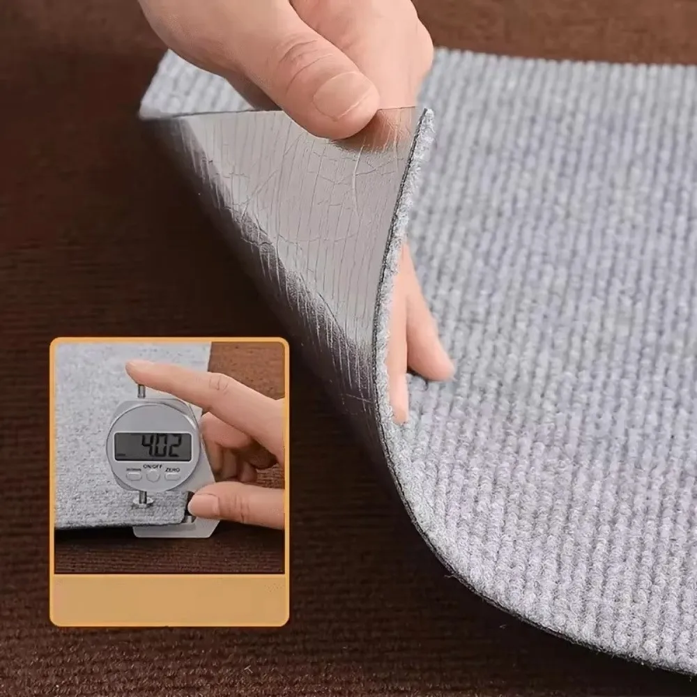 40x40cm Carpet Floor Tiles Sticker Anti Slip Soft Rug Carpet Tiles Self Adhesive Square Flooring Mat For Bedroom Home Decoration