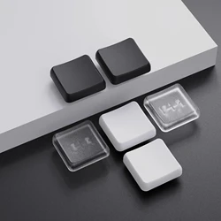 50PCS CHOSFOX Keycaps Low Profile PBT Keycaps for Kailh Chocolate Switch Mechanical Keyboard Ultra Thin Black White Transparent