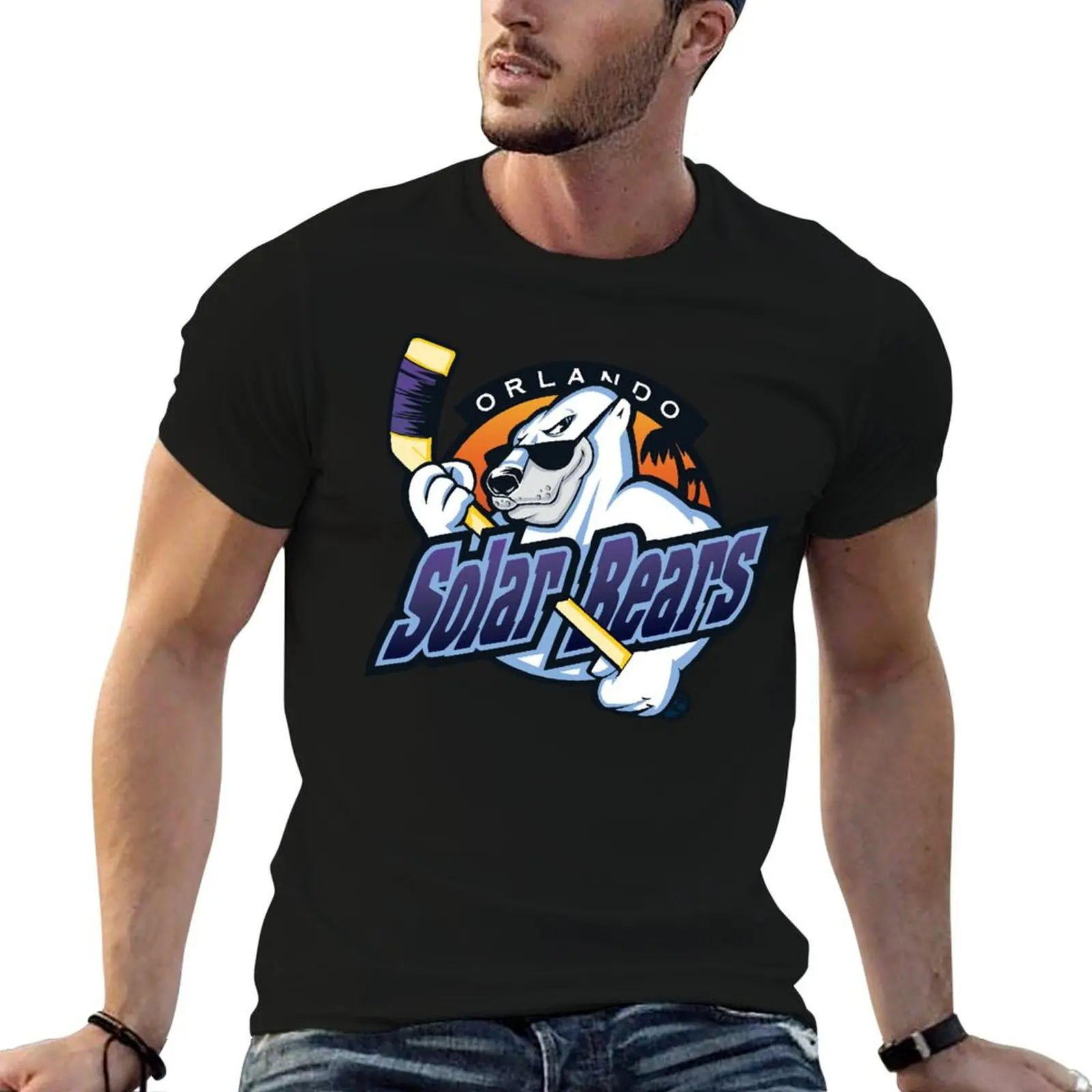 

Defunct Orlando Solar Bears IHL Hockey Team Logo T-Shirt t shirt man casual graphic t shirts for man T-Shirt