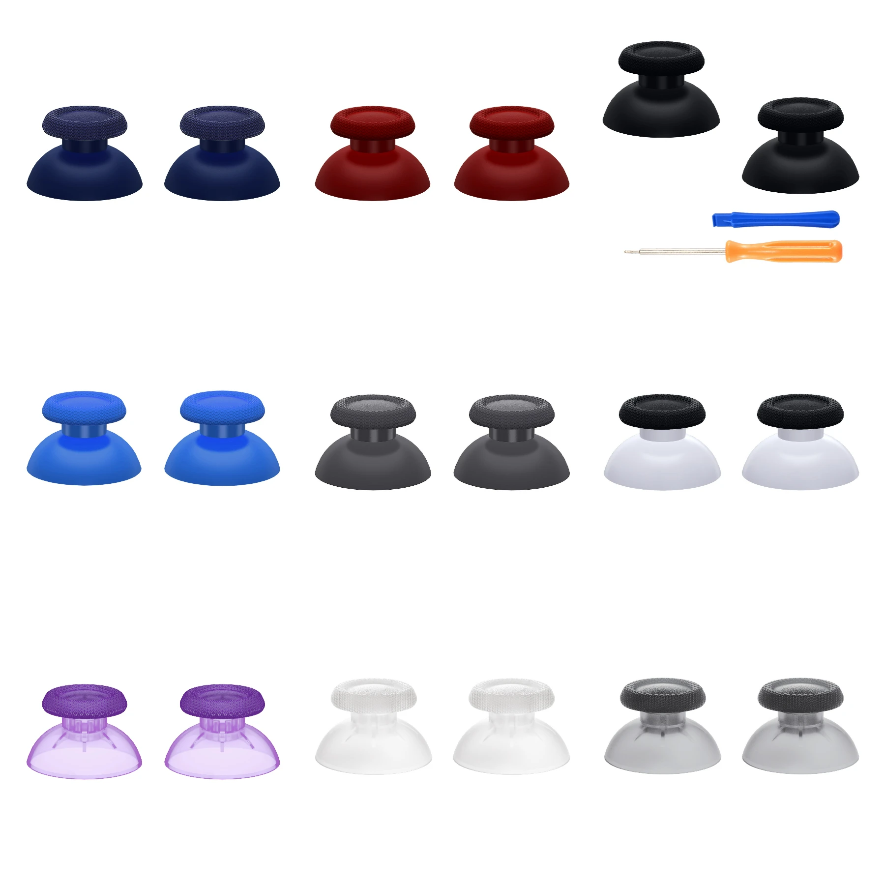 eXtremeRate Black Replacement Thumbsticks Button Analog Stick Joystick for ps5 for ps4 All Model - 9 Colors