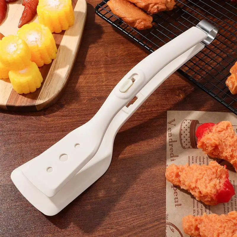 

New Silicone Spatula Tong Cooking Serving Flipping Clip Multipurpose BBQ Food Clamp Spatula Non-Stick Cooking Clips For Kitchen