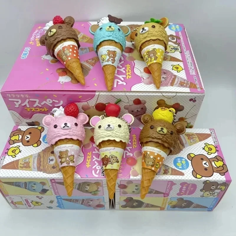 Rilakkuma Ice Cream Blind Box - 6pc Mini Dessert Figures, Kawaii