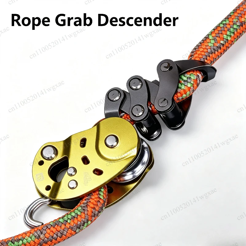 Upgraded Mechanical Rope Grabber, Tree Climbing Ascender Descender, High‑Altitude Safety Rope Cam Device