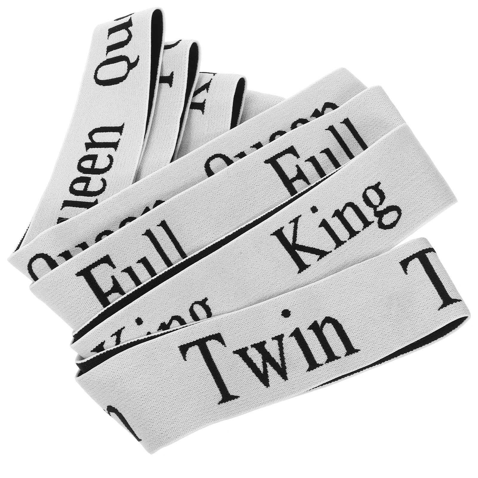 

4 Pcs Strap Labels for Bedding Storage Queen Elastic Band Organizer White Cleanse