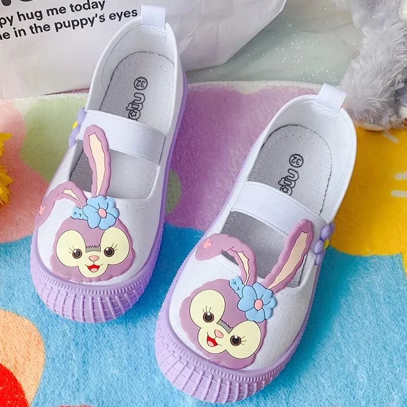 

Disney kindergarten breathable children's canvas shoes frozen mickey mouse baby soft soled small white shoes