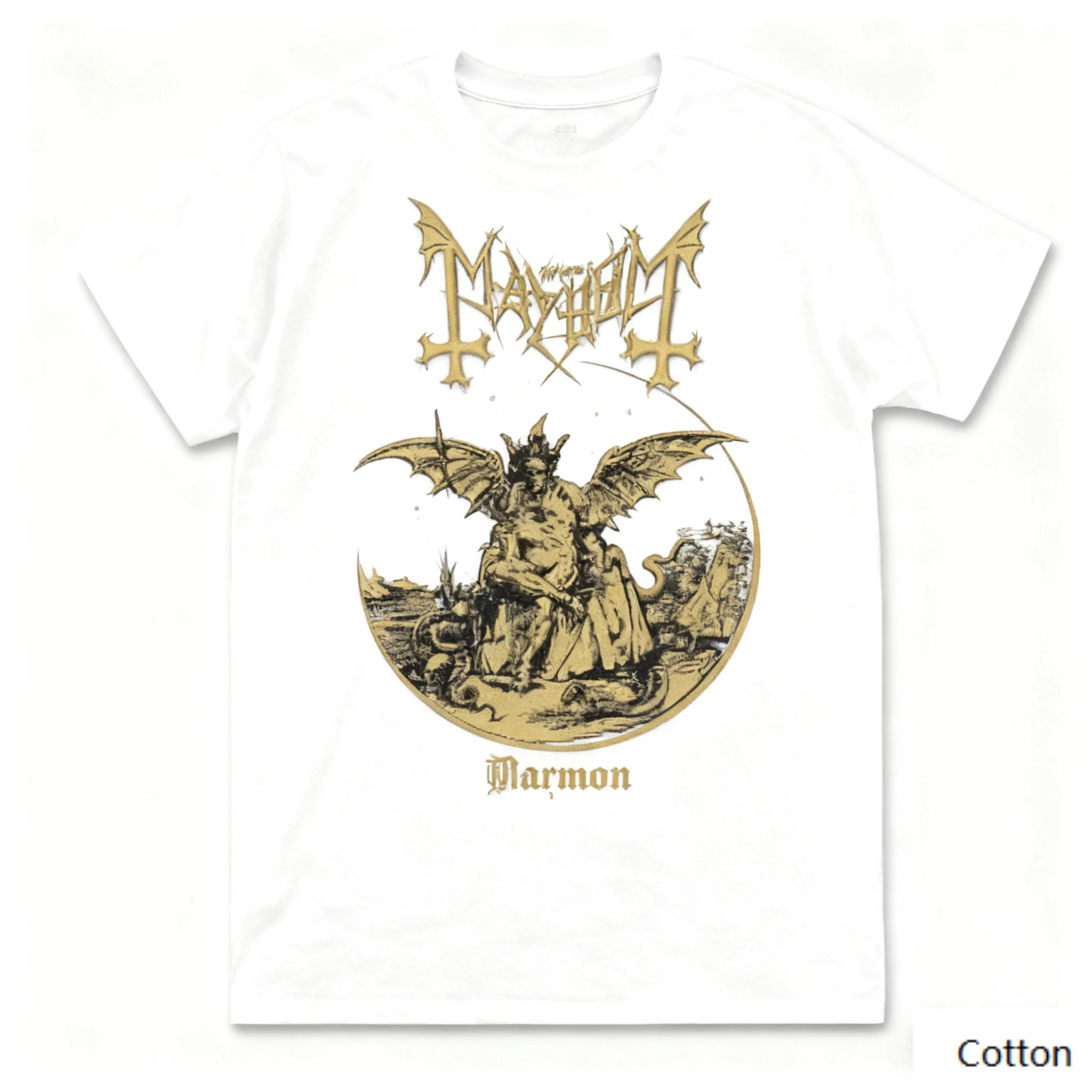 تي شيرت معدني داكن - قوطي - تي شيرت برقبة دائرية يظهر تصميمًا مميزًا على الطراز القوطي الداكن ملابس الشارع من القطن الخالص #6