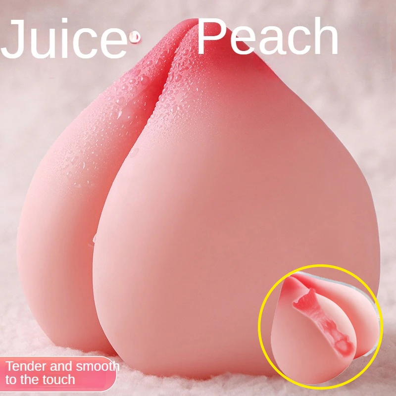 Decompression Peach Male Masturbation Toys Real Pocket Pussy Vagina for Men Breast-like Soft Masturbation Cup Adult Sex Toys 18+