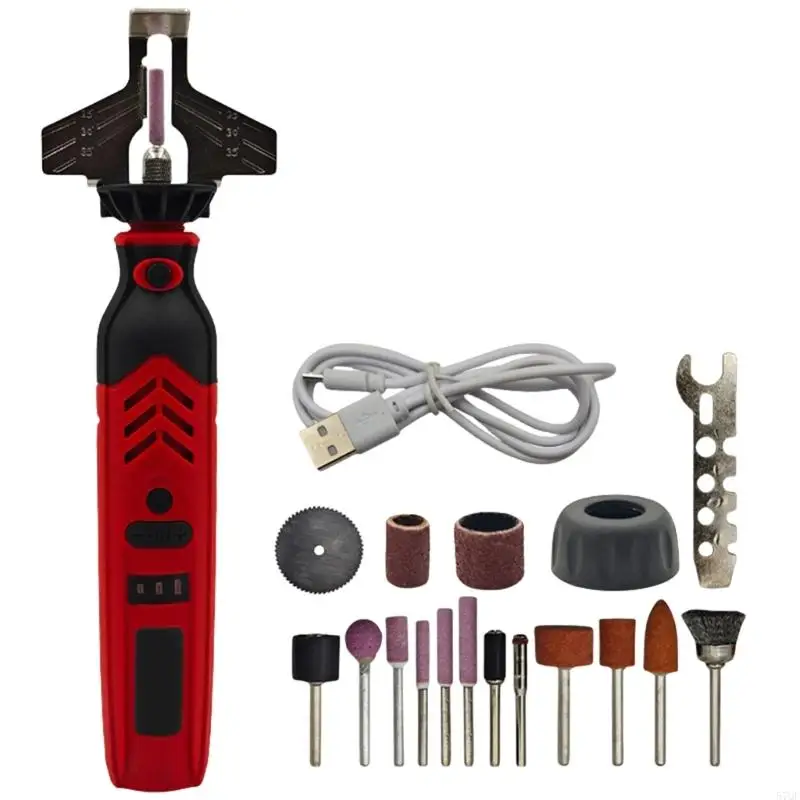 

57QF Convenient Electric Chainsaw Sharpener Kit Battery Powered Chainsaw Sharpener Electric Chainsaw Grinder Tool Accessories
