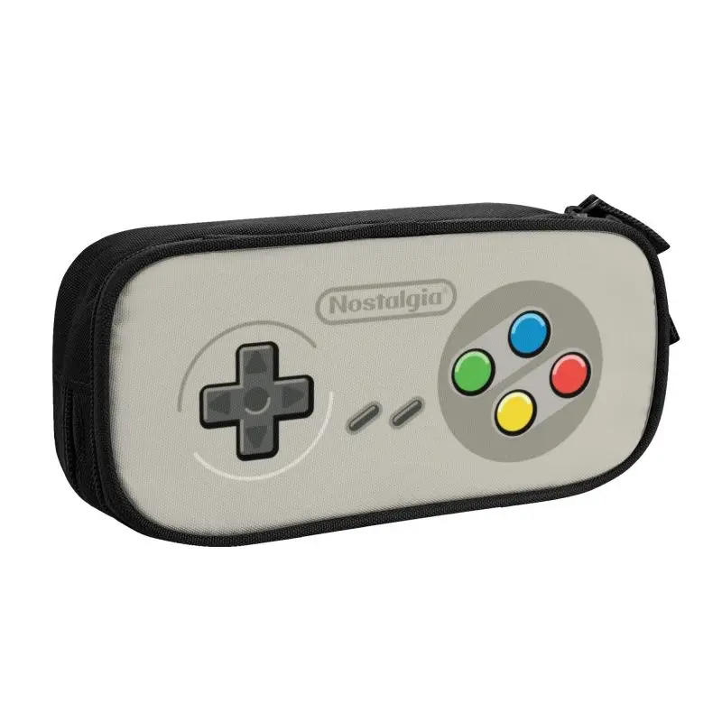 Imagem -02 - Personalizado Retro Game Controller Lápis Cases para Meninos e Meninas Grande Capacidade Video Games Pen Bolsa Papelaria