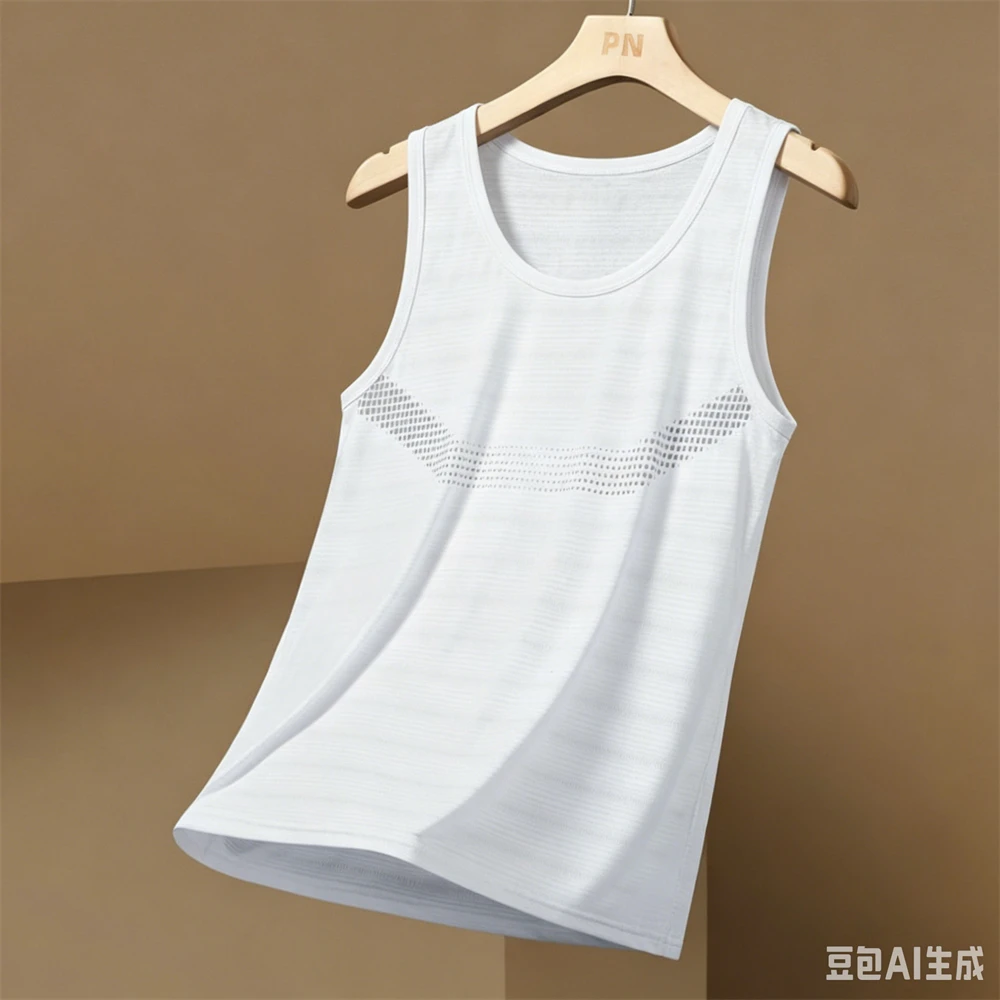 Summer Simple Solid Color Male Vest Outdoor Running Sports Tank Top Fashion Quick Dry Breathable Gym Tee Casual Sleeveless Shirt