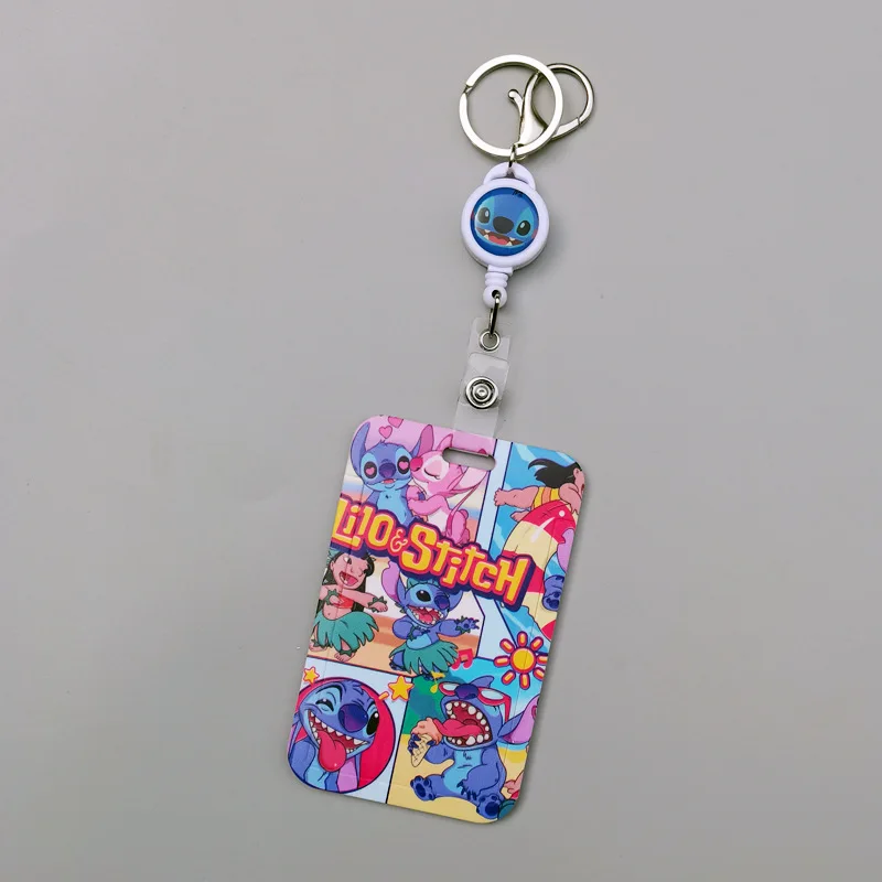 Kawaii ديزني غرزة حامل بطاقة لطيف حافلة دفع في مجموعة بطاقات طالب الحرم الجامعي بطاقة العمل وجبة بطاقة تلسكوبي مجموعة بطاقات الوصول #6