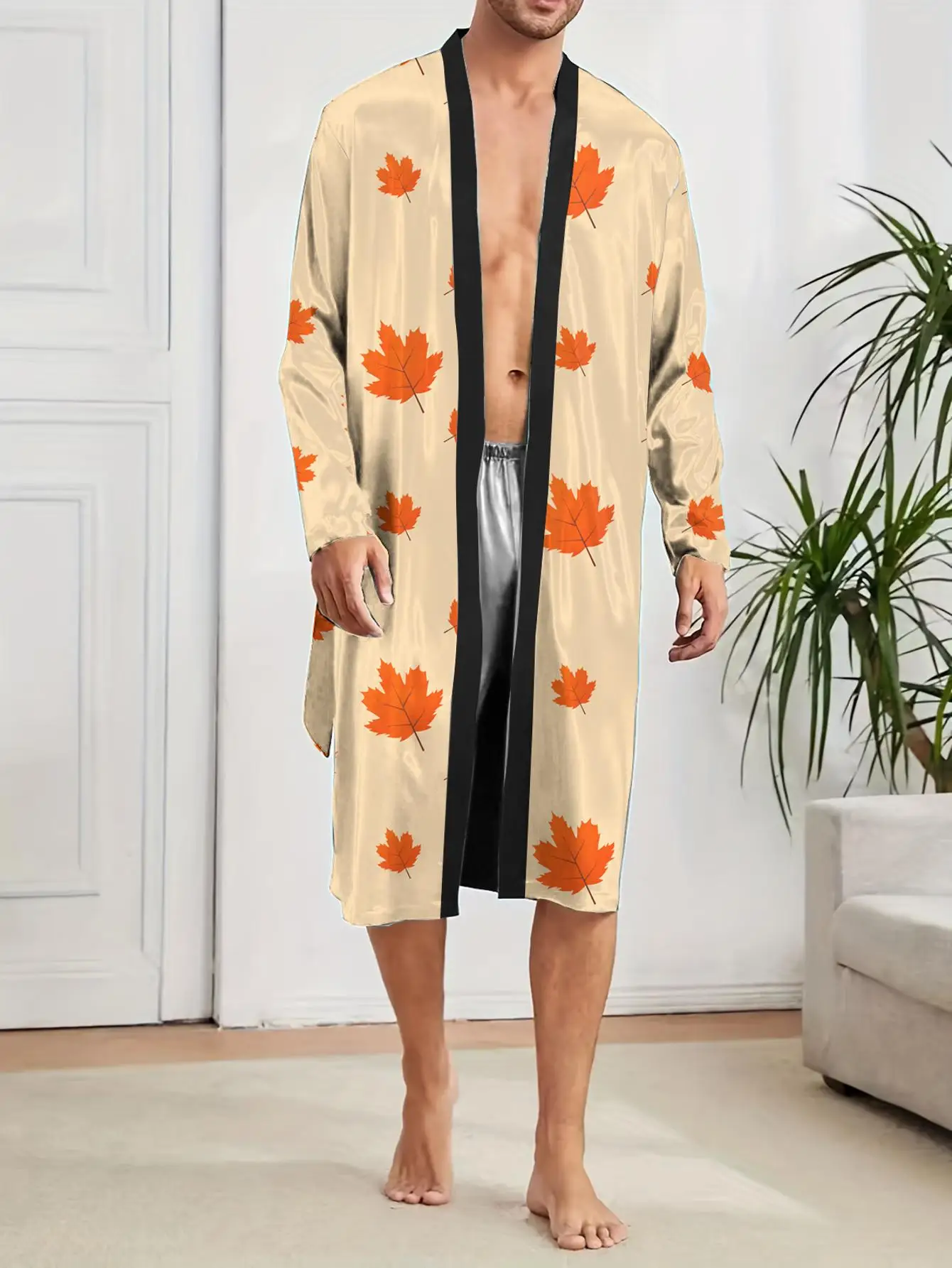 1pcs Men's Robes 2026 Spring/Summer Robe man Sleepwear Breathable Graphic 3D Printed Men's bathrobe sleepwear Bathrobe man