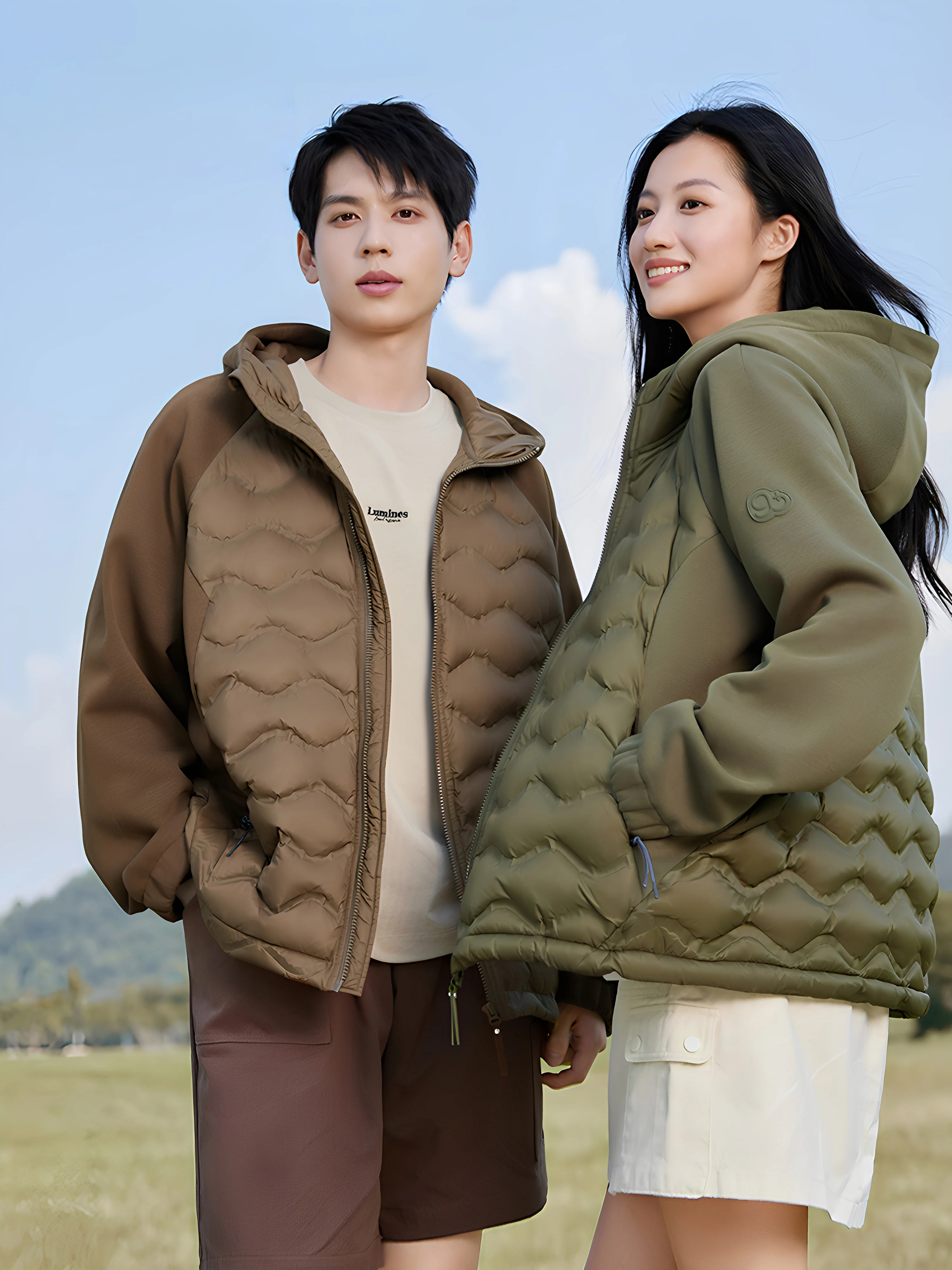 

Парка для девочек и женщин с разрезом по низу, разделенным низом, сегментированным нижним краем, красивая, модная