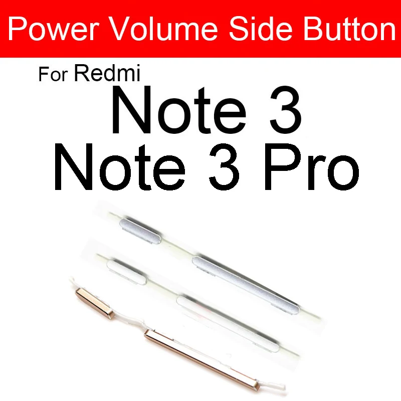 Power On/Off+Volume Side Button For Xiaomi Redmi Hongmi Red Rice Note 3 4 4X Pro Power Volume Control Side Key Replacement Parts