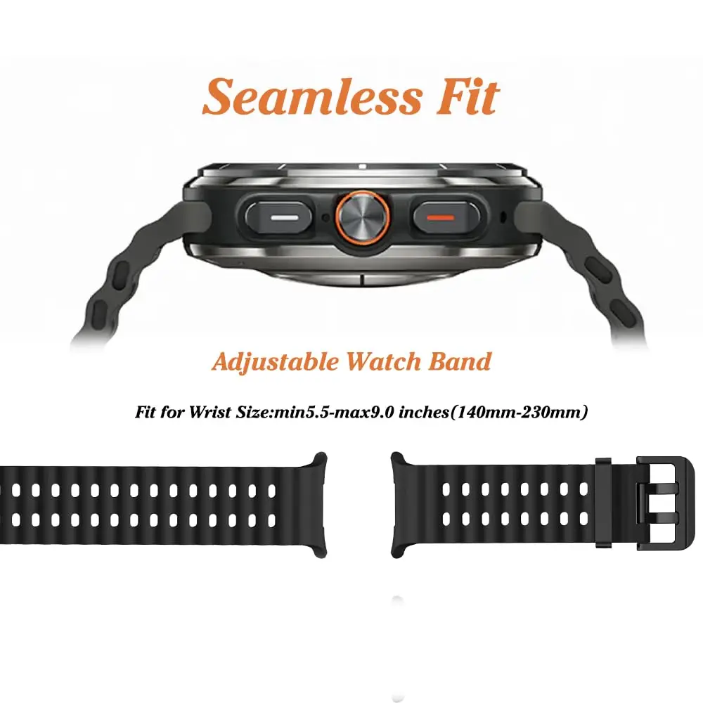 Watch Band For Samsung Galaxy Watch 7 8 Ultra Strap replacement Rubber Wristband Bracelet For samsung galaxy watch8 Accessories image 6