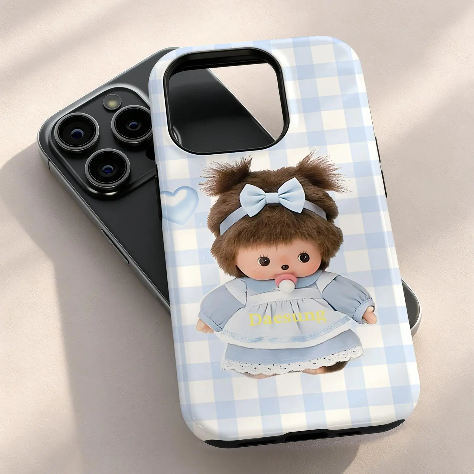 Monchhichi  Phone Case For iPhone17 16 16e 15 14 13 12Plus Pro Max Glossy Magnetic Film Case