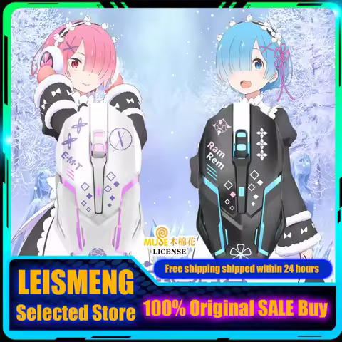 NEW Rem Emilia Co Branded Anime Mouse 2.4G Wireless Silent Rechargeable Ergonomic Anime Mouse PC Office Universal Smooth Mouse