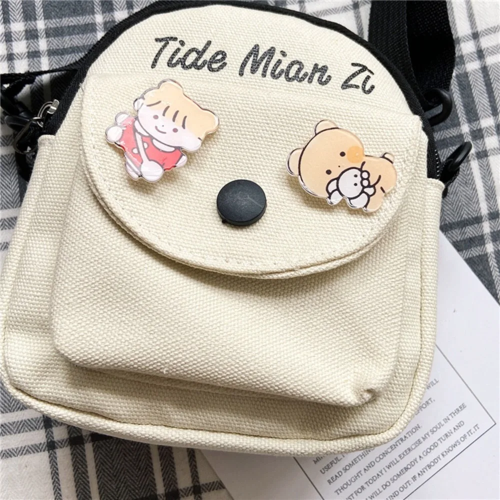 Women Girls Cute Cartoon Portable Shoulder Bag Messenger Bag Crossbody Bag Soft Plush Toy Bag Embroidery Tote Bags Small Bag