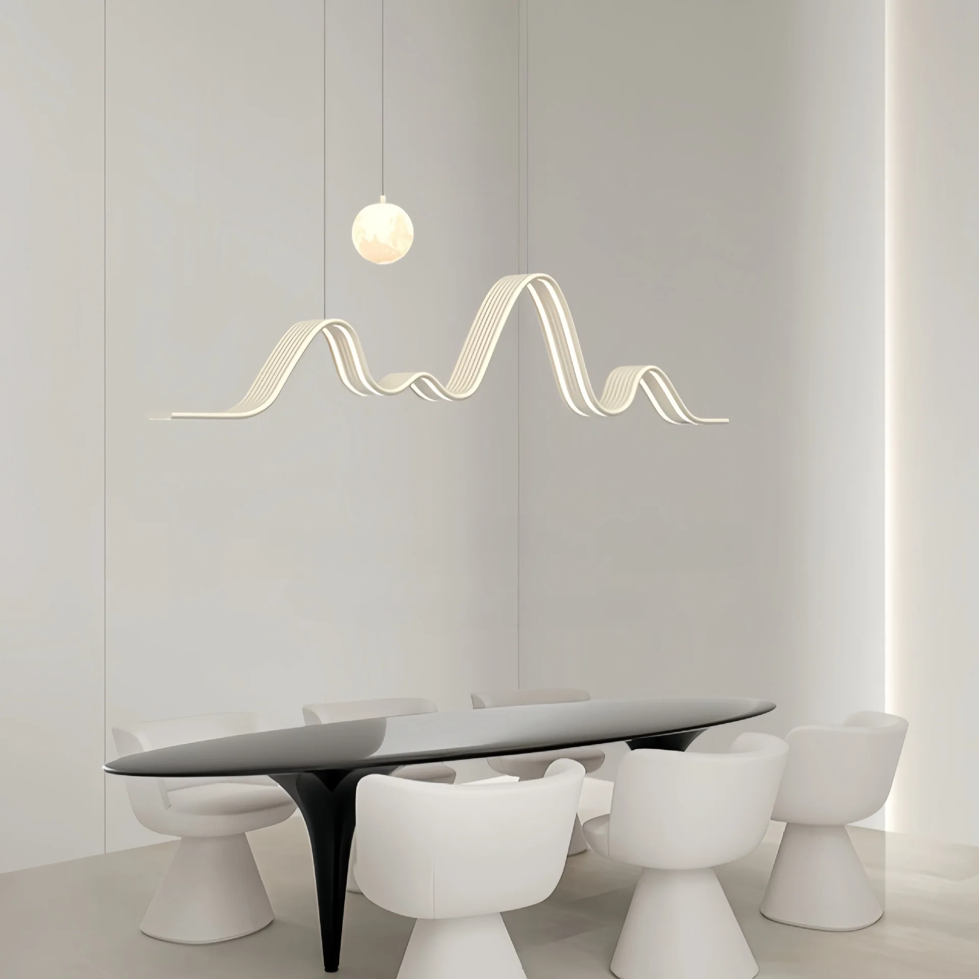 

Modern minimalist dining room chandelier Italian minimalist cream style Nordic chandelier