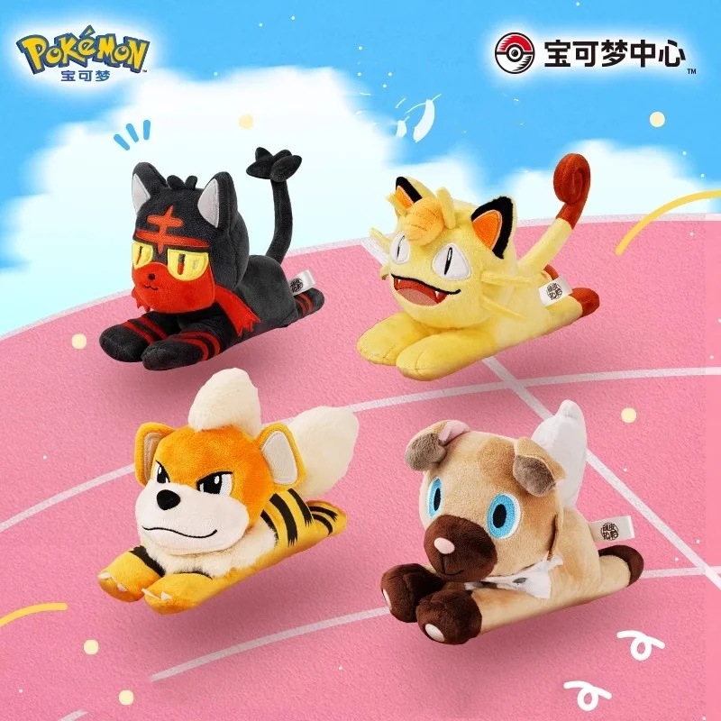 لعبة بوكيمون القطيفة من سلسلة شريك المشاغب Growlithe Meowth Litten Pat Circle لتزيين حقيبة هدايا أعياد ميلاد الأطفال