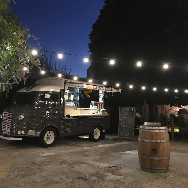 Trailer MAKANAN TRUK seluler kustom antik dengan mesin makanan ringan