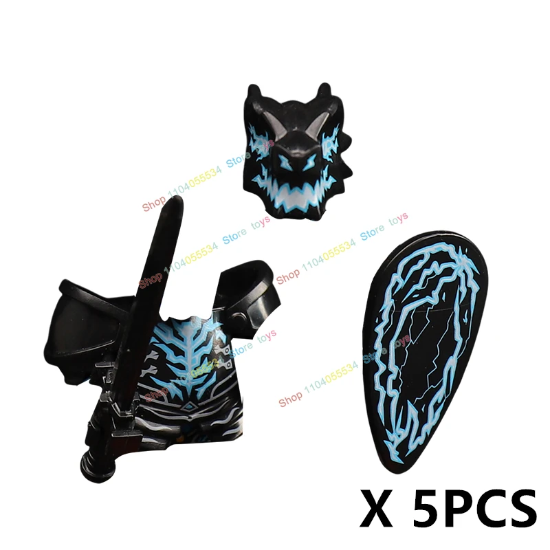 QQ04-12 MOC Dragon Knight action figure Building Blocks accessori Armi Modello Giocattoli educativi per bambini Regali di Natale