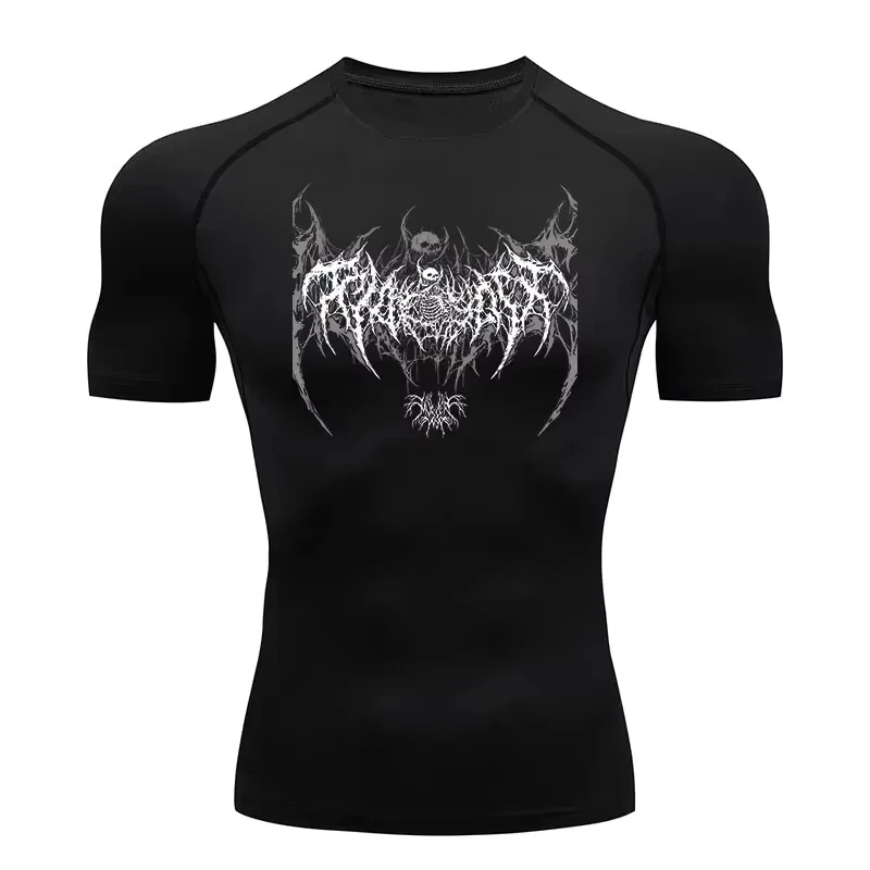 Y2K Compression Shirt Men Fitness Gym Sport Running T-Shirt Rashgard Tops Tee Quick Dry Short Sleeve T-Shirt For Men JW113
