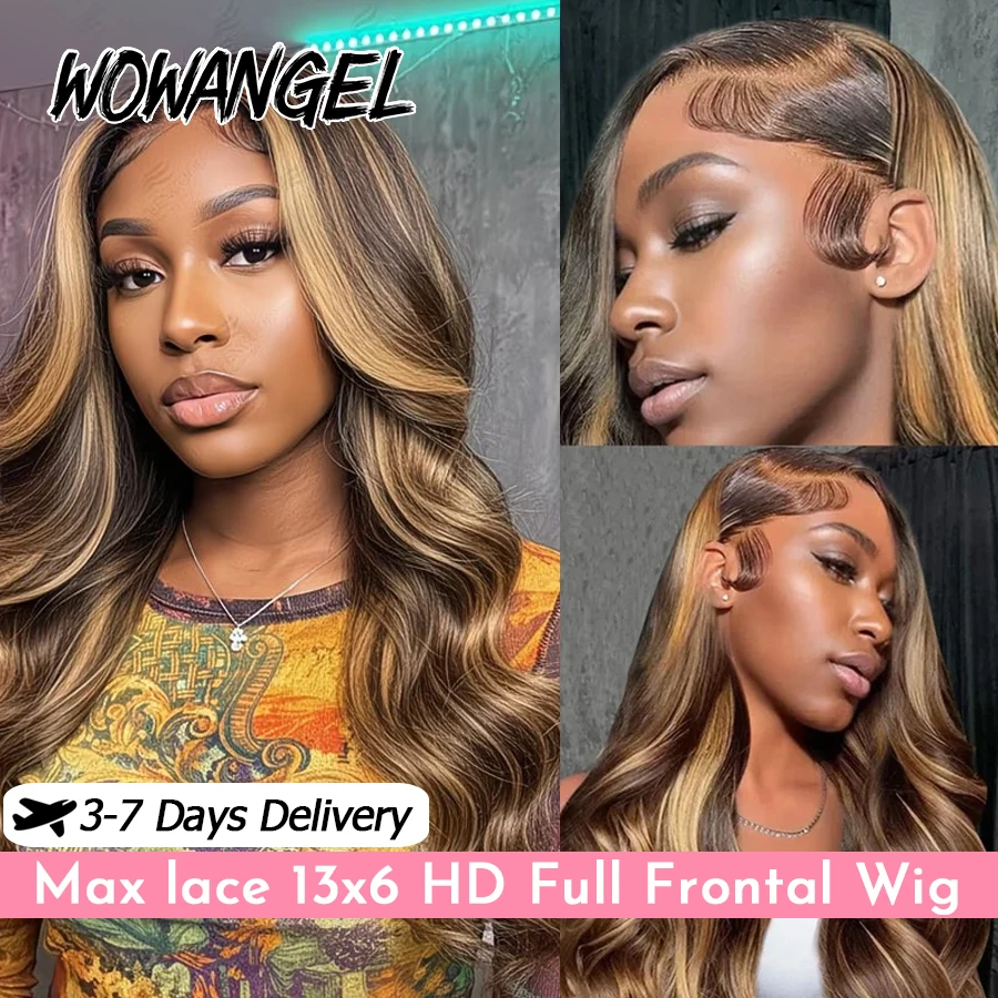 Body Jewelry Underwear - WOWANGEL Honey Blonde Highlight Wigs 13x6