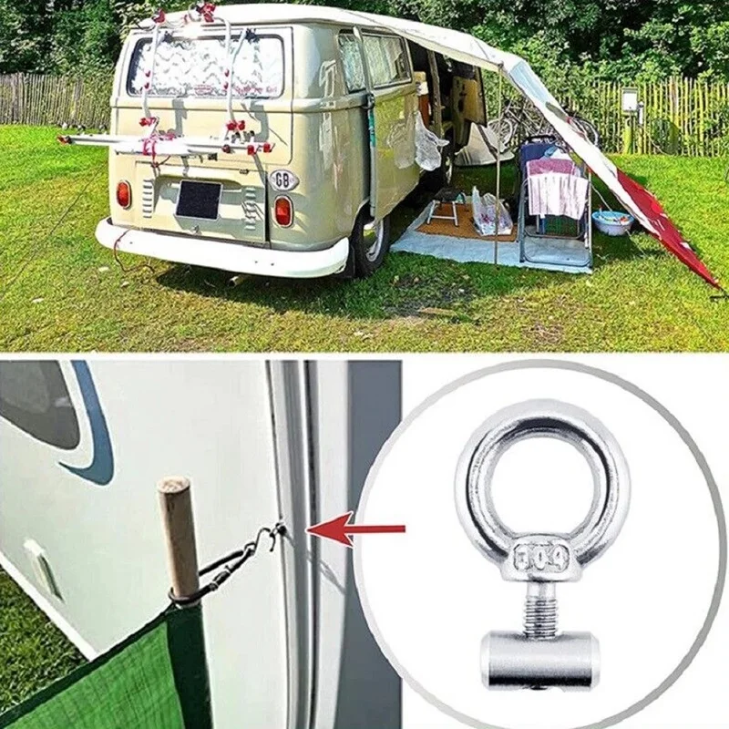 M4 Lifting Eye Moer Fastener Tent Stopper Track Mount Tie Down Oogje Spoor Schroeven Voor Rv Caravan Boot Camper luifel