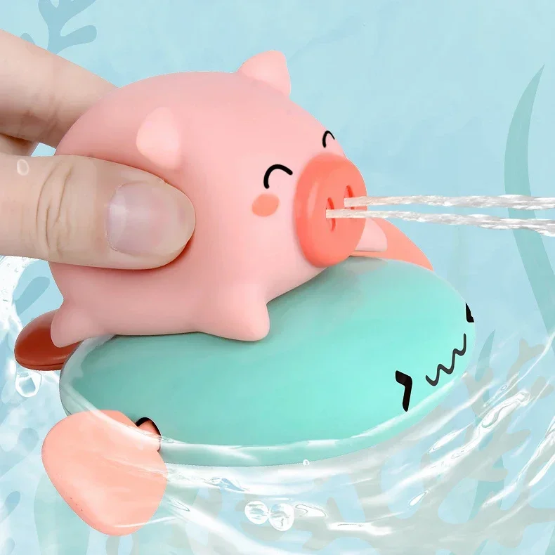 

Bath Toys For kids Fun Floating Squeeze And Squirt Bathtub Squirters Cute Floating Swim Cartoon animal Children's Water Toys