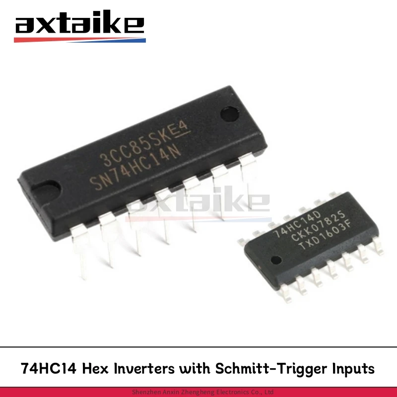 10PCS 74HC14 DIP-14 SOP-14 SN74HC14N 74HC14D SMD Hex Inverters with Schmitt-Trigger Inputs IC
