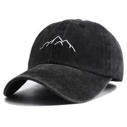 New Moutain Embroideried Vintage Denim Baseball Cap for Men Women Outdoor Fishing Hat Snapback Dad Hats Gorras Hombre 2023