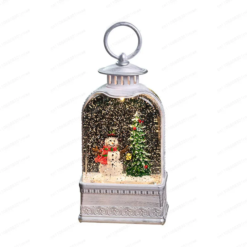 Snowy Christmas LED Night Light – Holiday Decoration & Craft Gift for Elderly, Cozy Home Decor