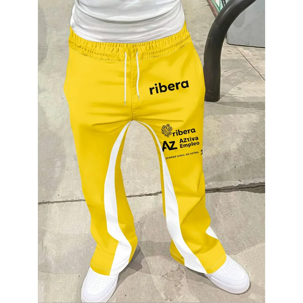 

Y2k Flared Pants Men Loose 3D Print Trousers Casual Sweatpants Mid Waist Sporty Female Clothes Streetwear Hip Hop Vintage Pants
