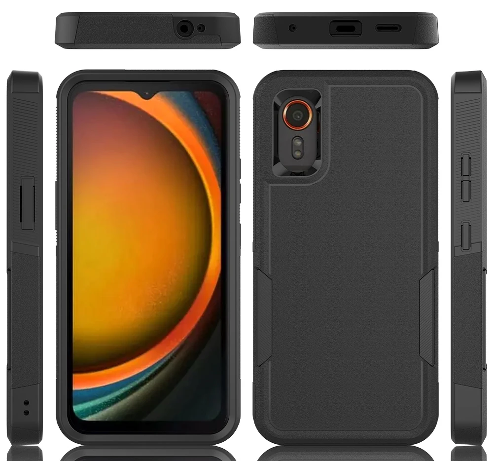 Caso à prova de choque para samsung galaxy x/xcover 7, 2in 1, híbrido armadura shell, proteção dupla camada, novo