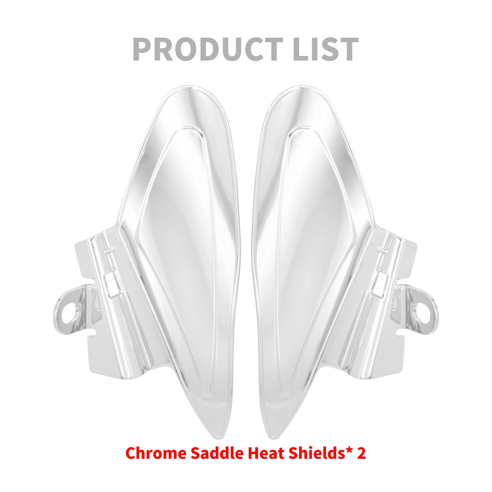 Motorcycle Chrome Reflective Saddle Heat Shields Air Deflector For Indian Chief Classic Vintage Roadmaster Chieftain 2014-2022 view 6