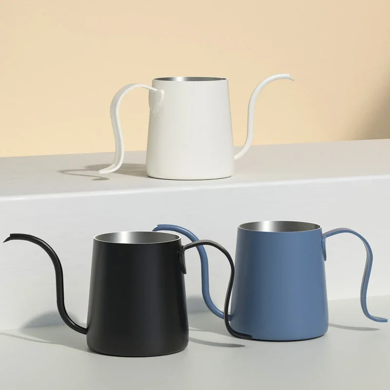 250ml Goose-Neck Kettle Premium Texture 304 Stainless Steel Coffee Pot Manual Long Narrow Spout Brewer for Coffee And Tea
