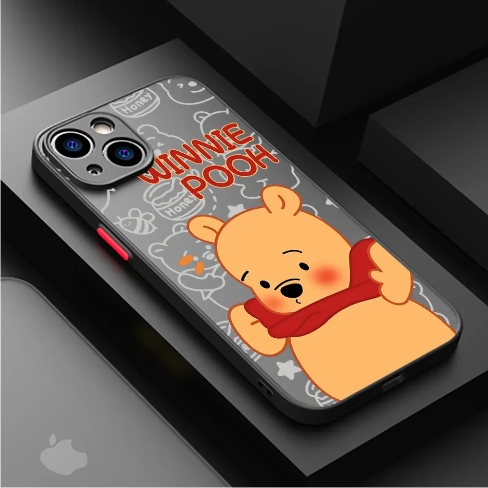 Winnie the Pooh Case for Apple iPhone 11 Pro XS X SE 8 Plus 15 Pro 7 6S 12 Mini XR 13 14 Pro Max 6 Shell TPU Shockproof Cover