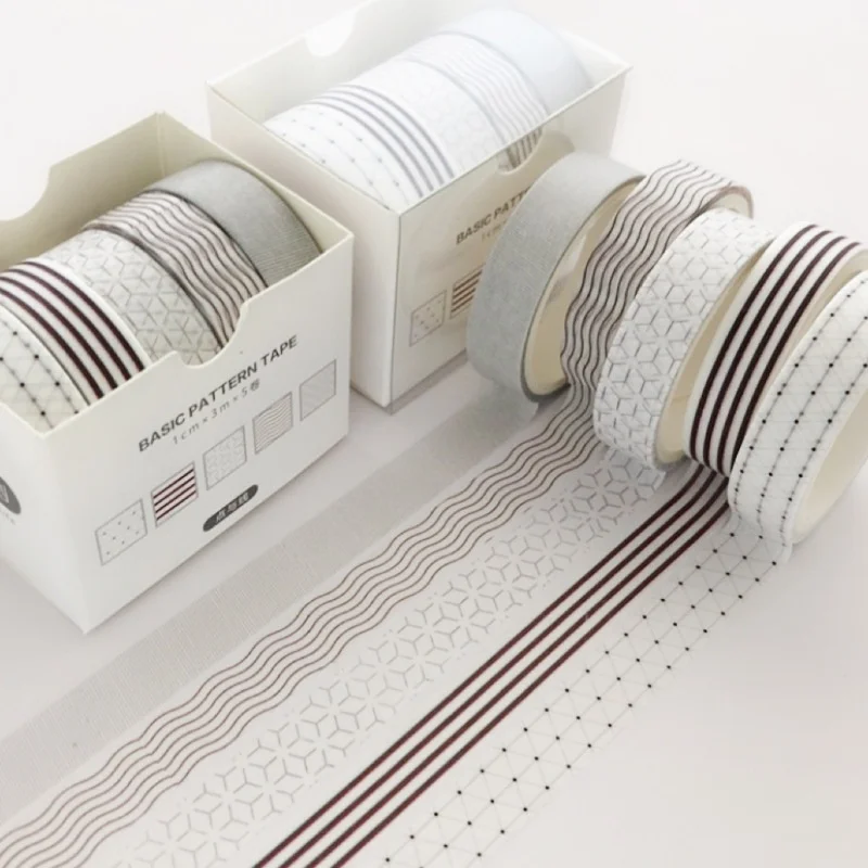 5 stuks Washi Tape Mesh Tape Effen Kleur Creatieve Boekhouding Tape Afplakband Schroot Boek DIY Album Dagboek