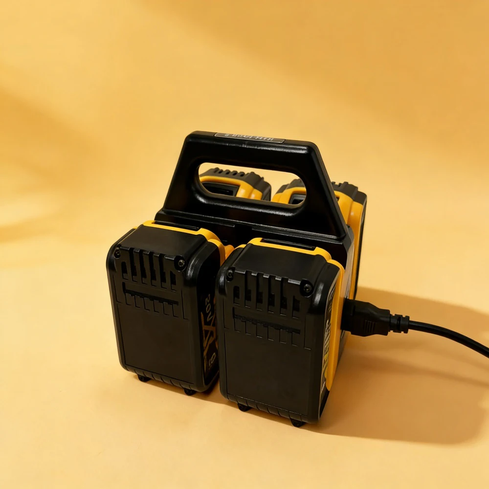 

For Dewalt 20V MAX XR Lithium Battery 4-Bay Fast Charger Station Multi-Protection Charging Station for Power Tools EU/US Plug