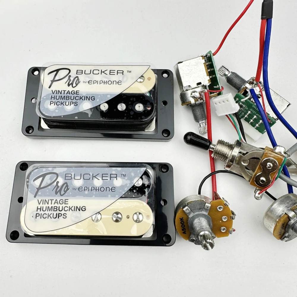 

1 компл. LP Стандартный ProBucker Alnico электрогитара zebra Humbucker Pickups с профессиональным жгутом проводов для EPI