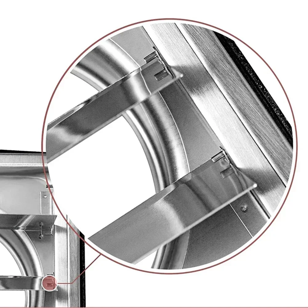 304 Stainless Steel Gravity Grille 150mm 125mm 100mm Ducting Air Vent Cover