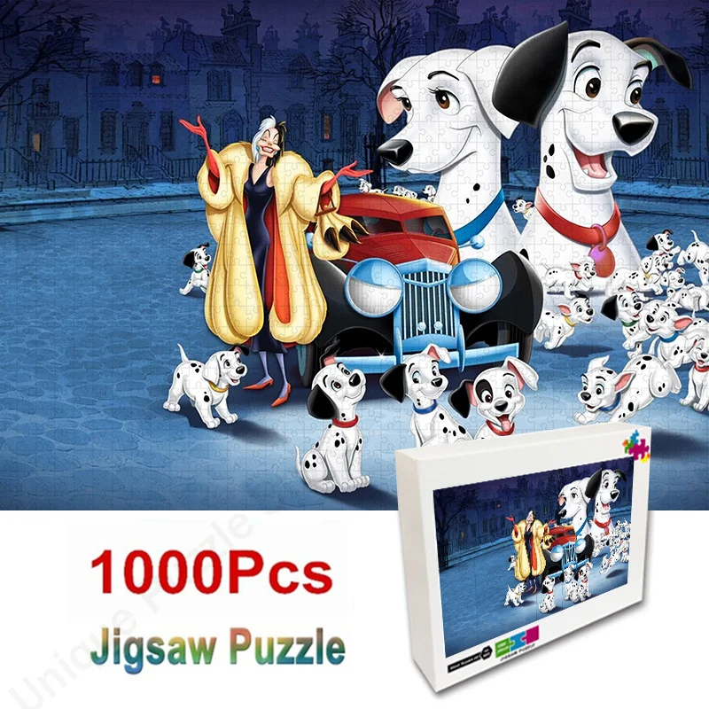 

Деревянный пазл Disney 101 далматинец, мультяшный пазл, 108/200/300/500/1000 деталей, игрушки-конструкторы, развивающие игрушки-головоломки для детей, подарки