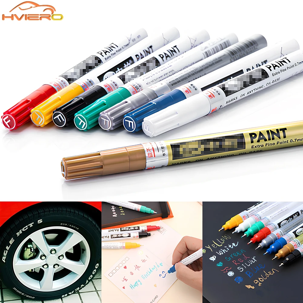 

1pcs 0.7MM Metallic Graffiti Extra Fines Point Paint Permanent Marker Marking Pen Multi Purpose Car Study Stationery Universal