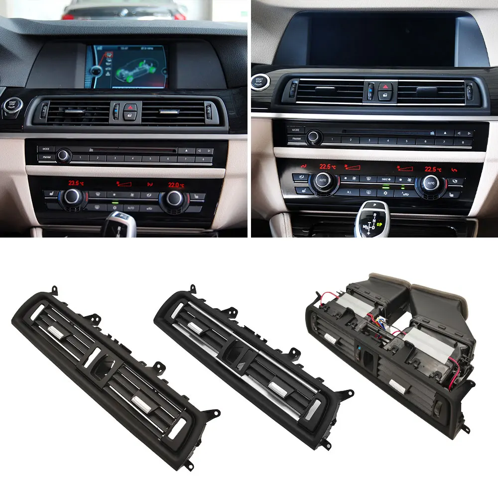 For BMW F10 F11 Car Front Console Grill Dash AC Air Conditioner Vent Accessory For BMW 5 Series 520 523 525 528 535i 2011-2017